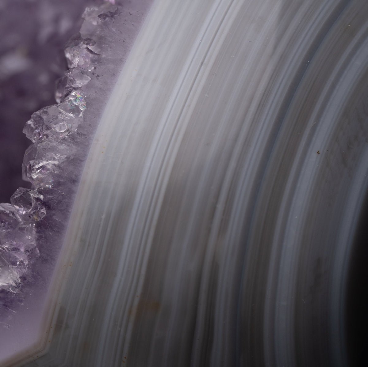 Amethyst Achat Freiform mit Druse - Epomina