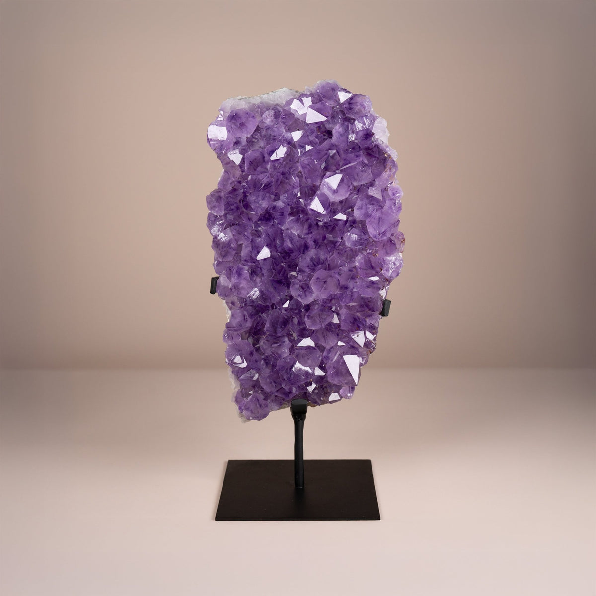 Amethyst auf Stand – Klarviolette Spitzenstruktur - Epomina