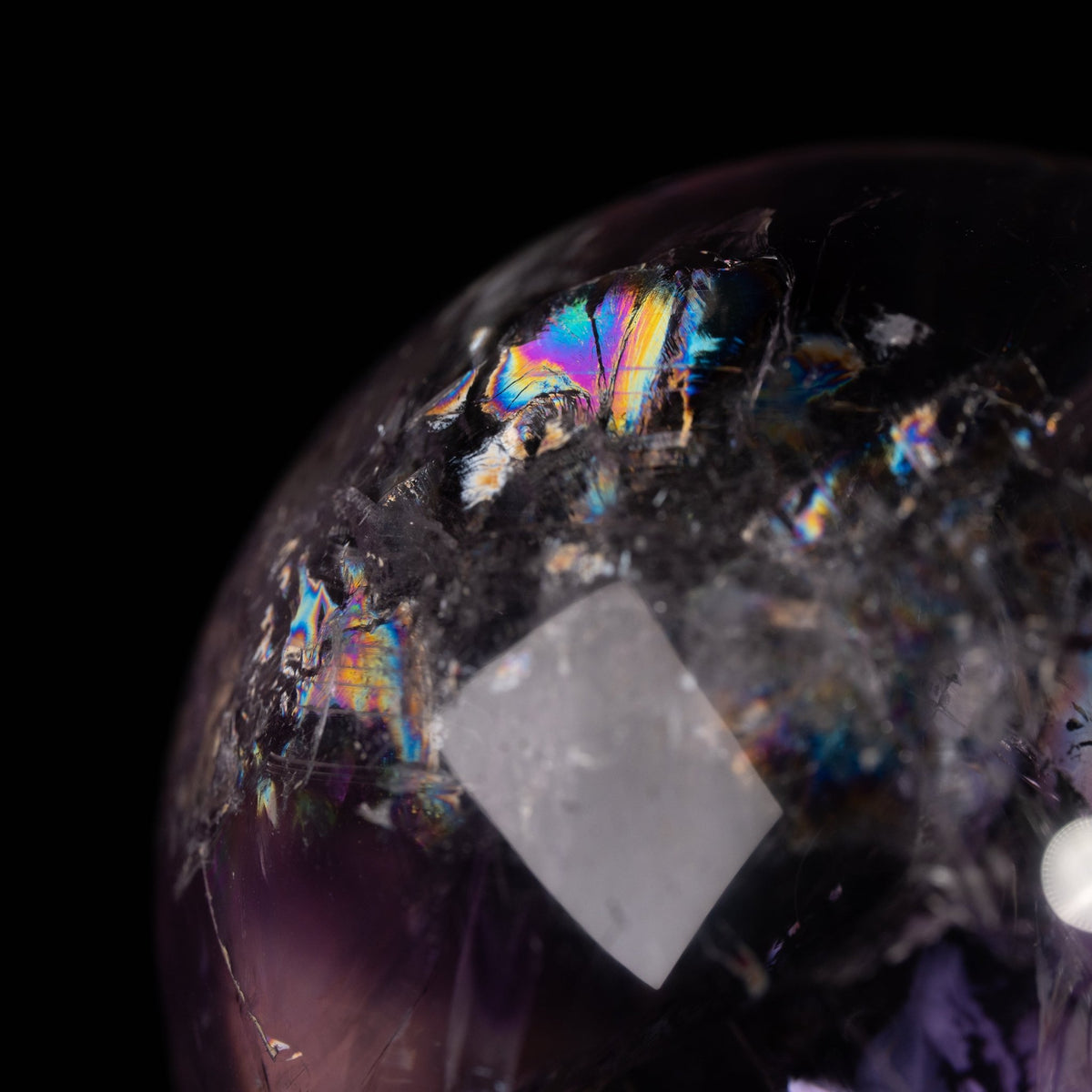 Amethyst Phantom Kugel mit Regenbogen Nr.2 - Epomina