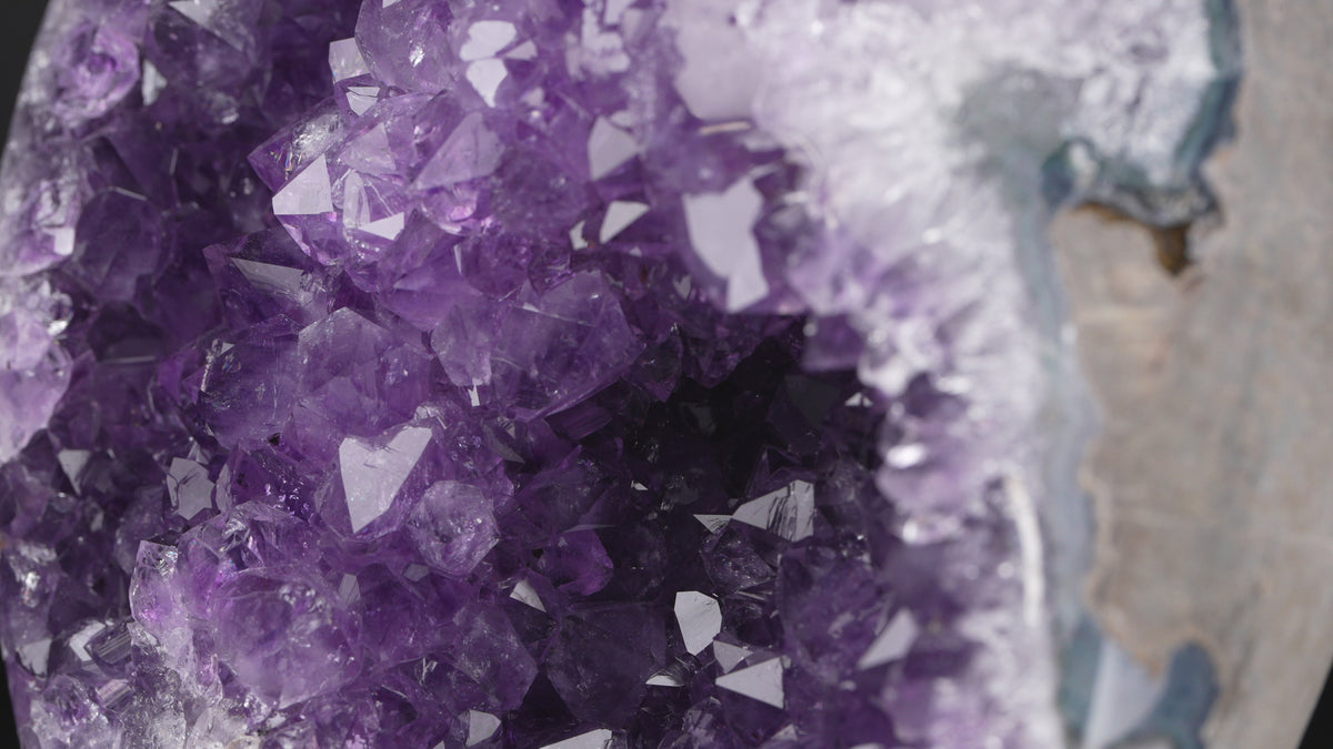Amethyst drops on stand