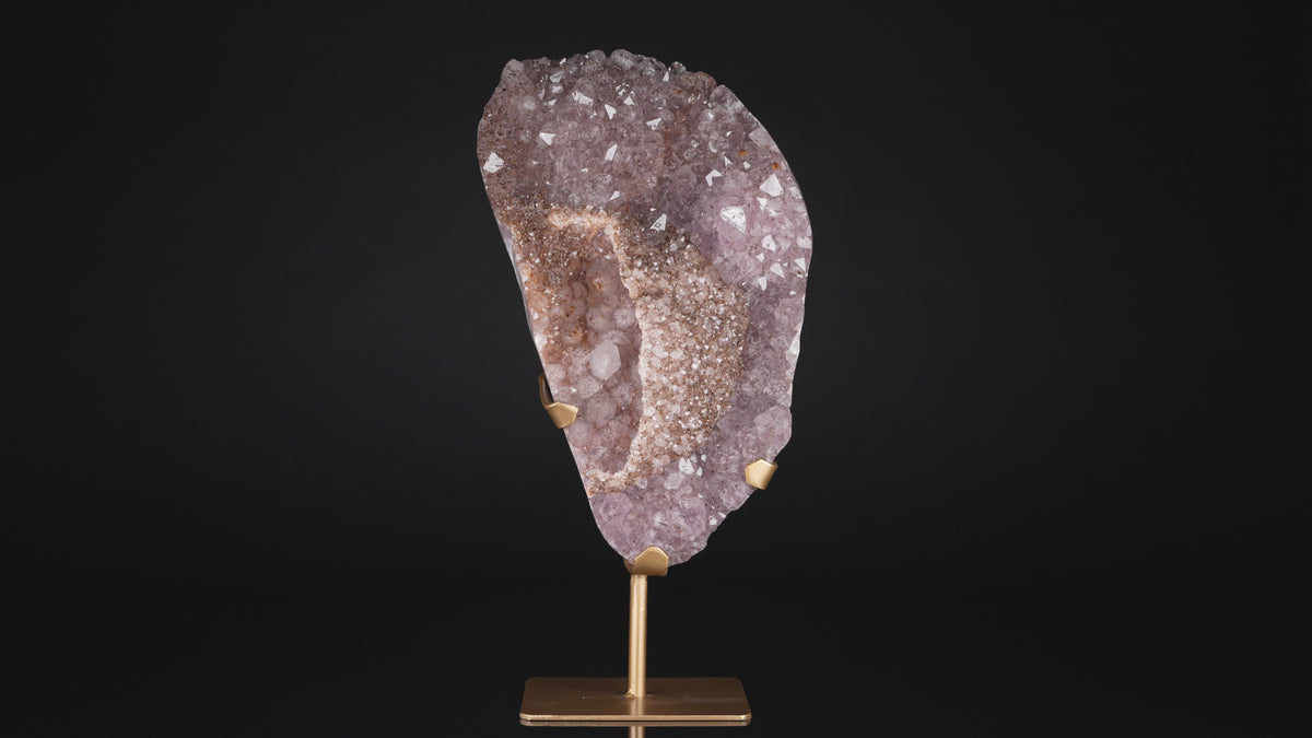 Amethyst Achat Druse auf Stand