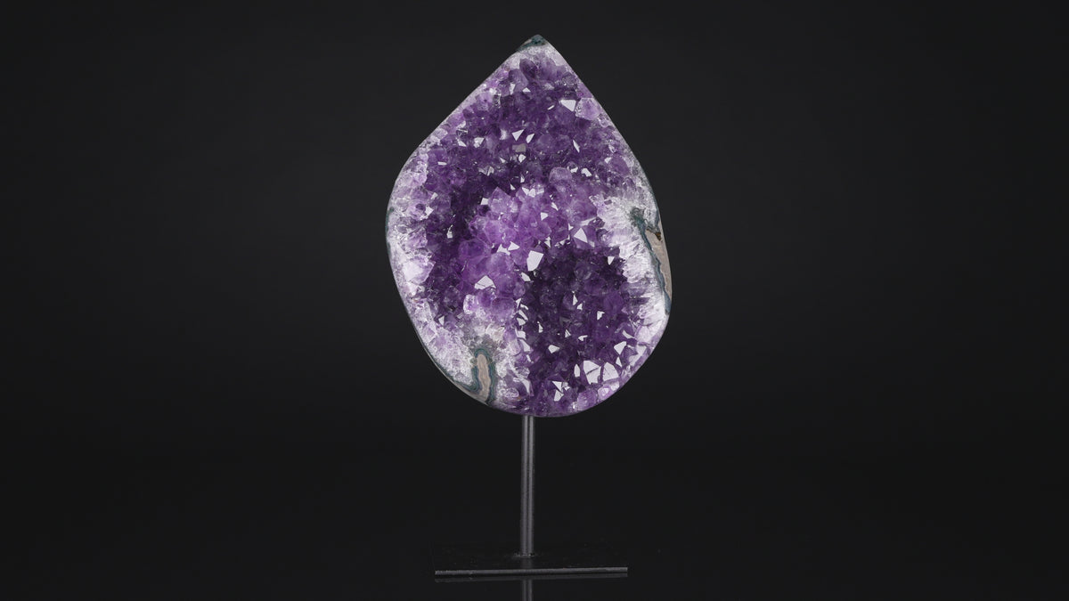 Amethyst drops on stand