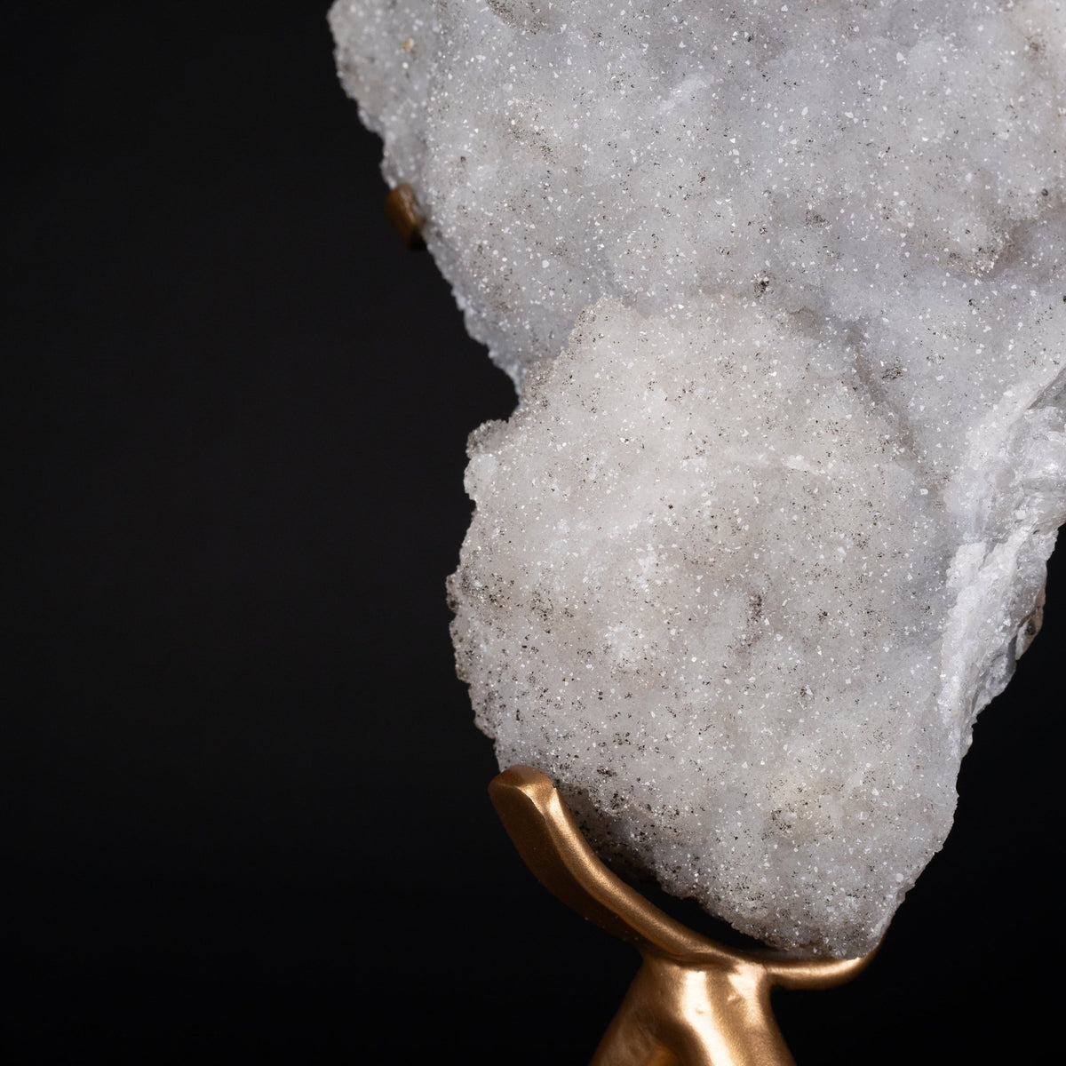 Weiße Quarz - Druse mit feiner „Sugar“ - Kristallstruktur - Epomina